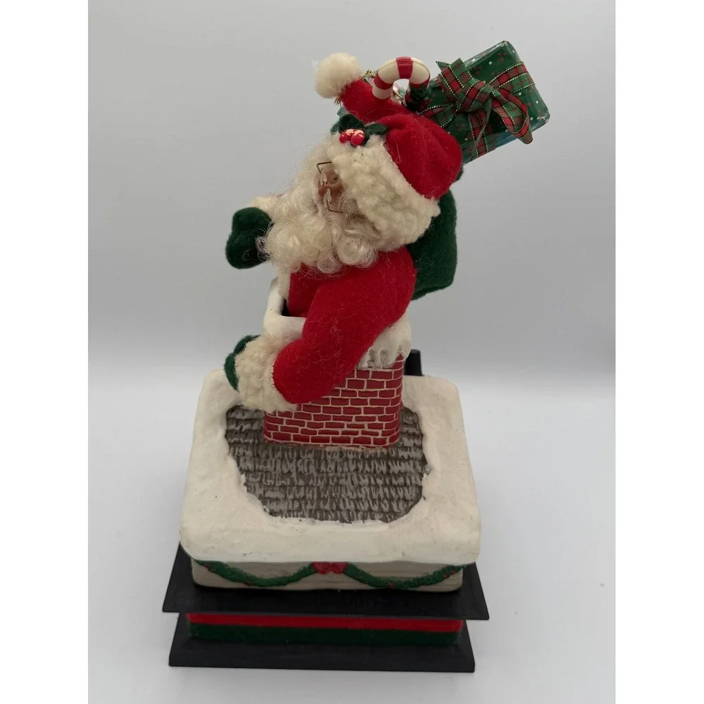 Vintage‎ Working Animated Holiday Creation Santa Claus House Christmas Decor